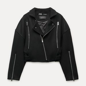 Zara Manteco wool biker jacket S